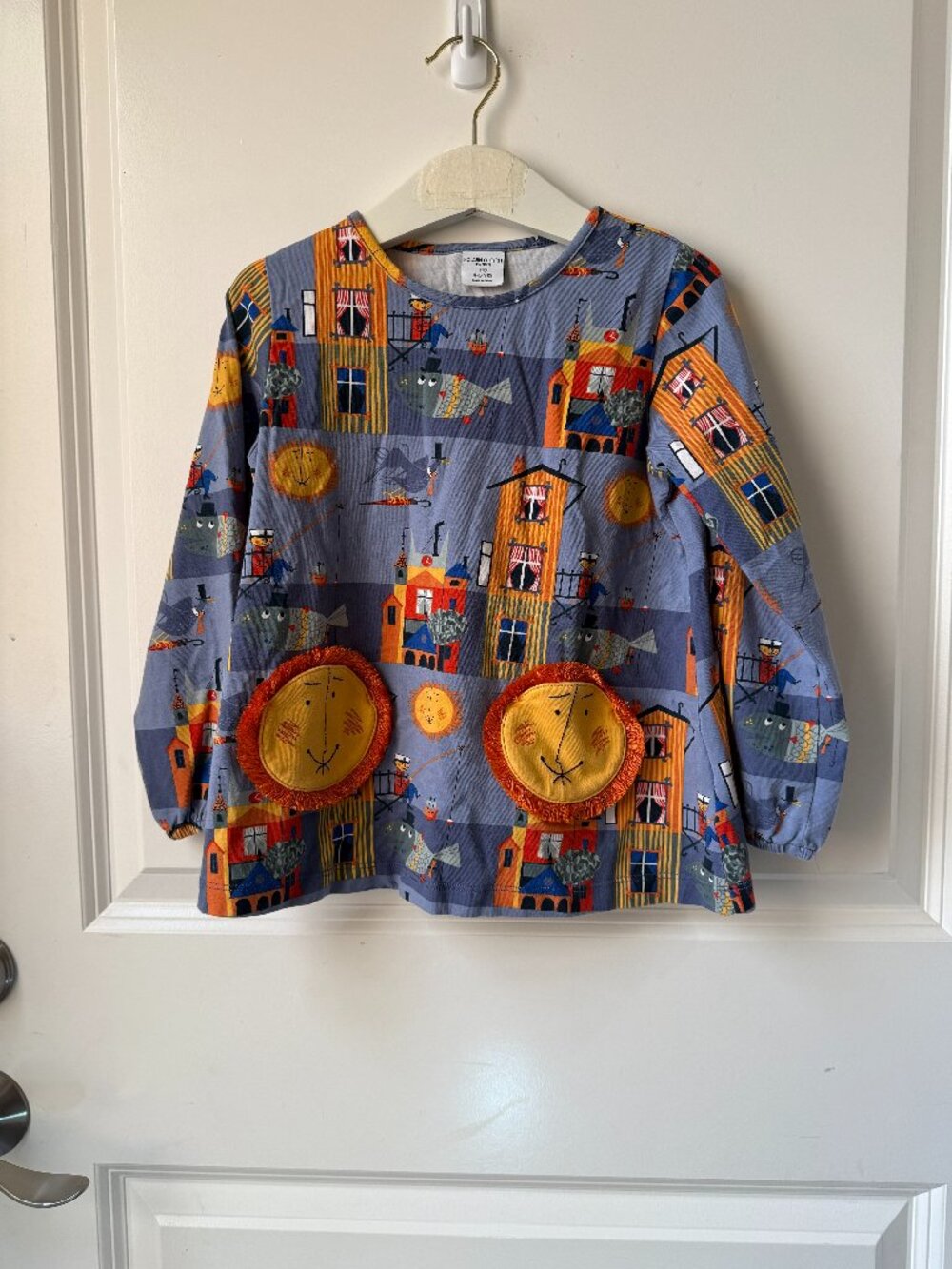 Polarn O. Pyret Long Sleeve Tunic Top w/ Lion Pockets (Size 110 / 4–5Y)